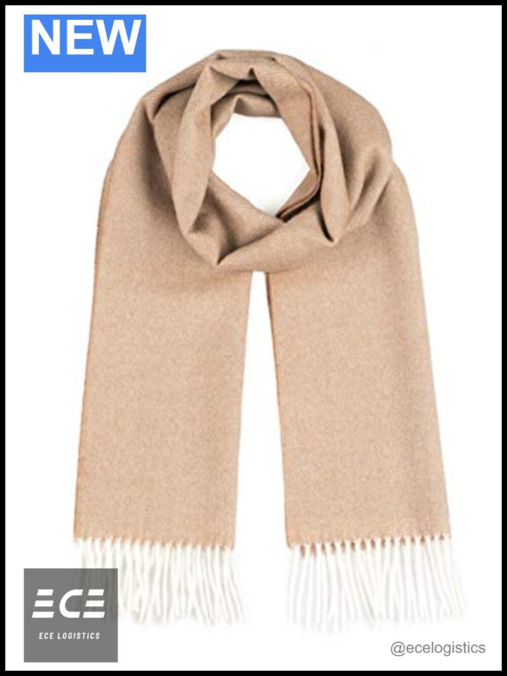 100% Baby Alpaca Herringbone Scarf Hand Rolled Fringe Cold Weather Wrap